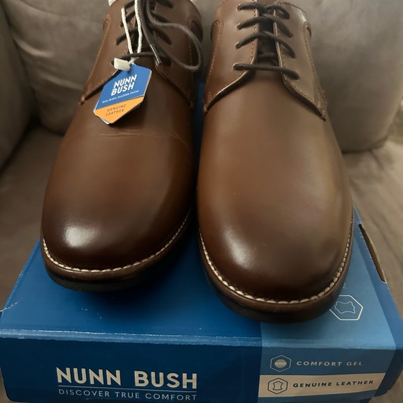 Nunn Bush Men's Rich Brown Leather Derbys - Picture 1 of 7